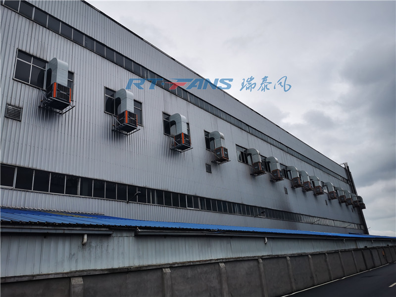 工廠車間降溫設備，車間管道輸送崗位降溫環(huán)保空調(diào)